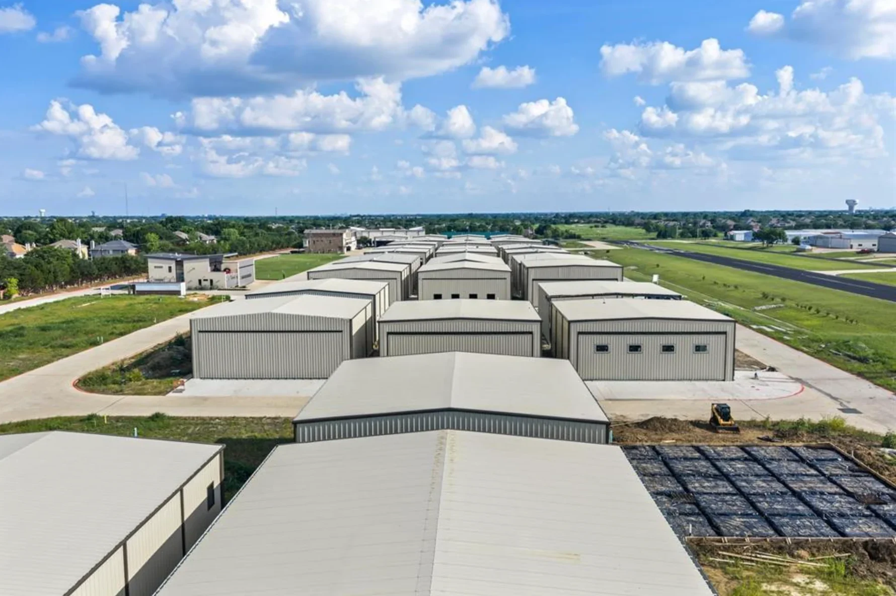 Aerial view of the Aero Country East hangar development